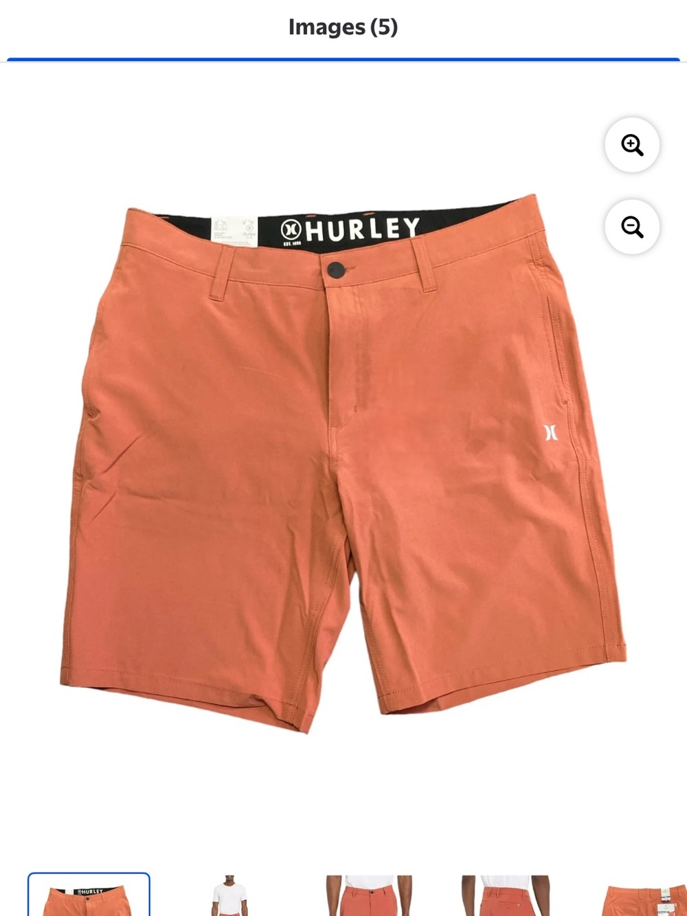Hurley Men's Rust Orange Stretch Hybrid Shorts